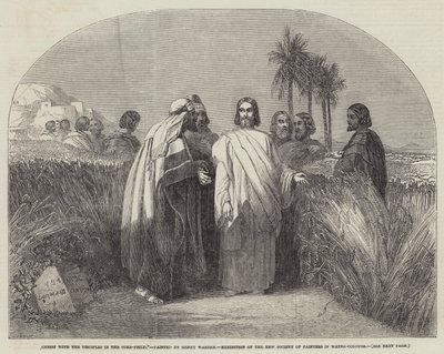 Cristo con los discípulos en el campo de maíz de Henry Warren